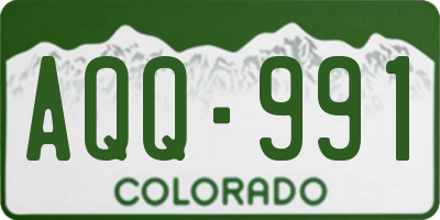 CO license plate AQQ991