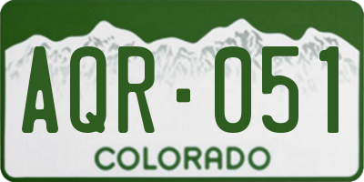 CO license plate AQR051