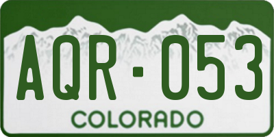 CO license plate AQR053