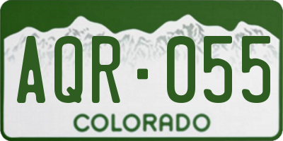 CO license plate AQR055
