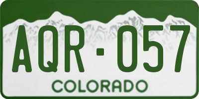 CO license plate AQR057