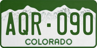CO license plate AQR090