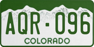 CO license plate AQR096