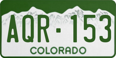 CO license plate AQR153