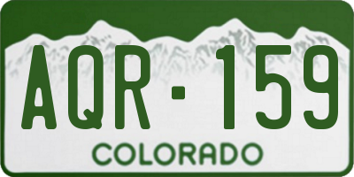 CO license plate AQR159