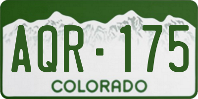 CO license plate AQR175