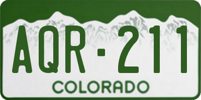 CO license plate AQR211