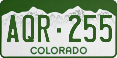 CO license plate AQR255