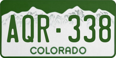 CO license plate AQR338