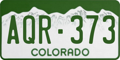 CO license plate AQR373