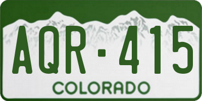 CO license plate AQR415