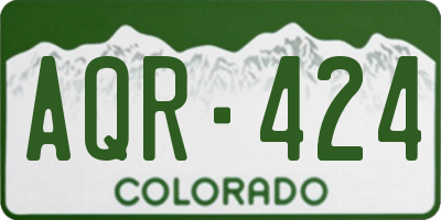 CO license plate AQR424