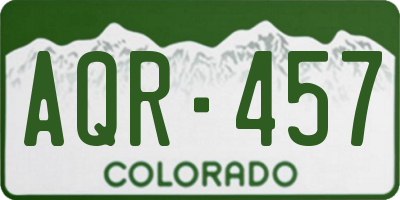 CO license plate AQR457