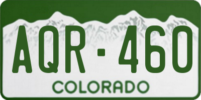 CO license plate AQR460