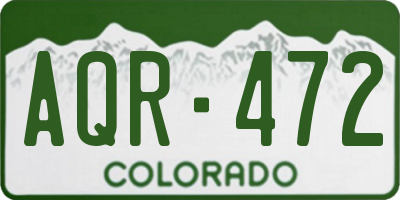 CO license plate AQR472