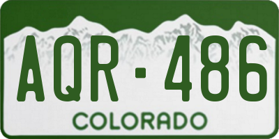 CO license plate AQR486