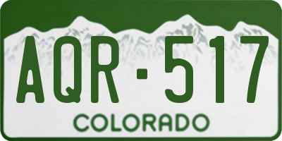 CO license plate AQR517