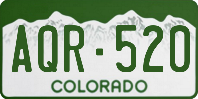 CO license plate AQR520