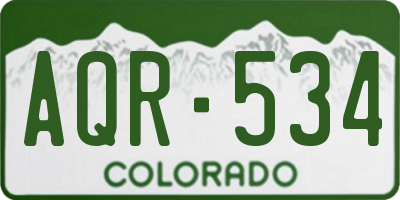 CO license plate AQR534