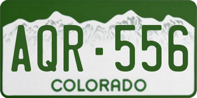 CO license plate AQR556