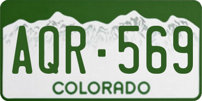 CO license plate AQR569