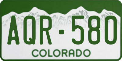 CO license plate AQR580