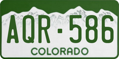 CO license plate AQR586