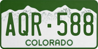 CO license plate AQR588