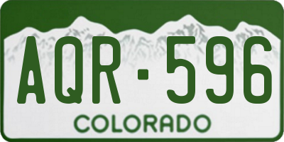 CO license plate AQR596