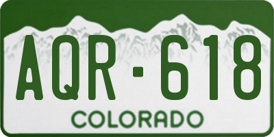 CO license plate AQR618