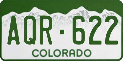 CO license plate AQR622