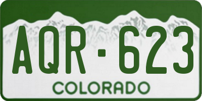 CO license plate AQR623