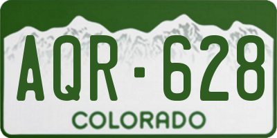 CO license plate AQR628