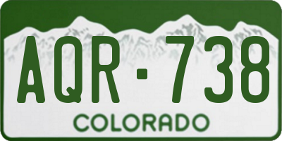 CO license plate AQR738