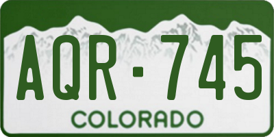 CO license plate AQR745