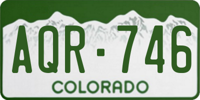 CO license plate AQR746