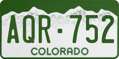 CO license plate AQR752