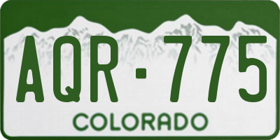 CO license plate AQR775