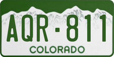 CO license plate AQR811