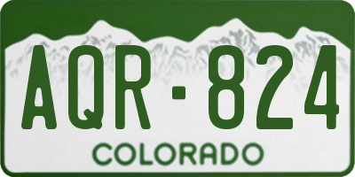 CO license plate AQR824