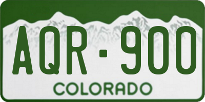 CO license plate AQR900