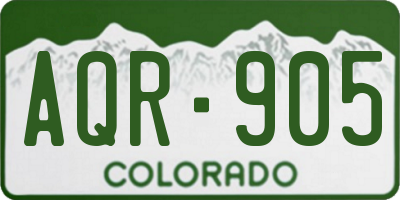 CO license plate AQR905
