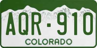 CO license plate AQR910