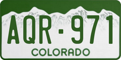 CO license plate AQR971