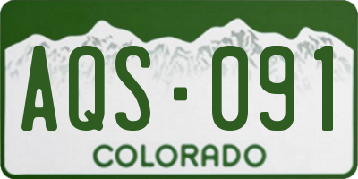 CO license plate AQS091