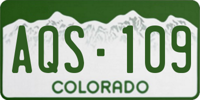 CO license plate AQS109