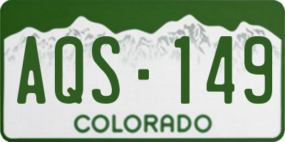 CO license plate AQS149