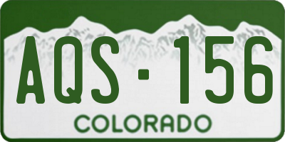 CO license plate AQS156