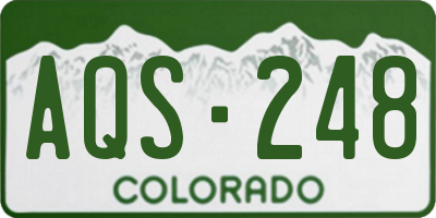 CO license plate AQS248