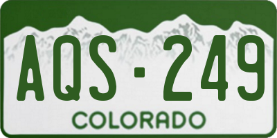 CO license plate AQS249